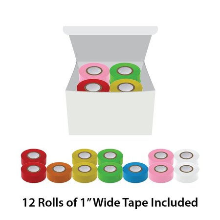 GLOBE SCIENTIFIC Labeling Tape, 1" x 500" per Roll, 3 Rolls/Box, Salmon, 3PK LT-1X500S